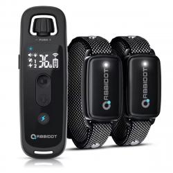 2x Colliers de Dressage Chien Étanche Portée 950m - Choc, Vibration, Son, Lumière Grands Chiens Noir