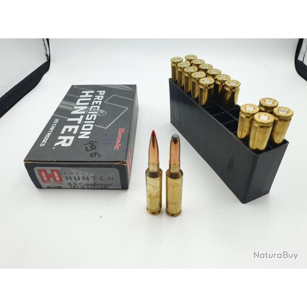 BOITE MIXTE HORNADY / SAKO DE 17 MUNITIONS 6.5CREEDMOOR