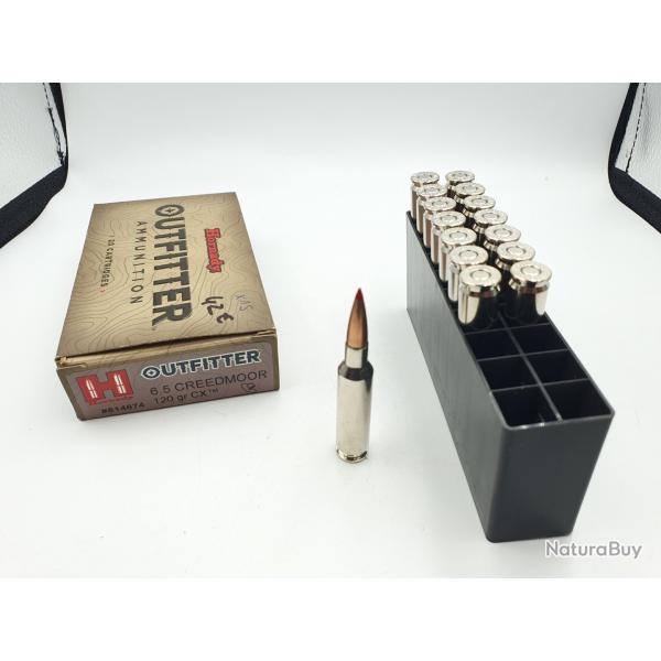 BOITE 15 MUNITIONS HORNADY 6.5CREEDMOOR - 120GR CX