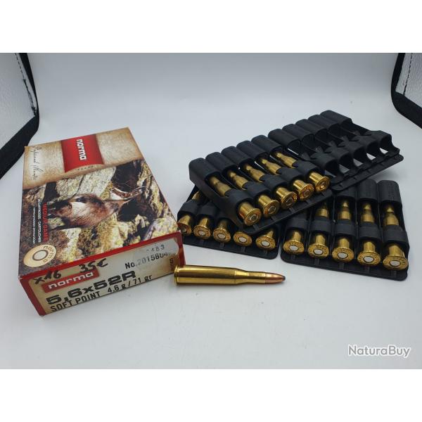 BOITE DE 16MUNITIONS NORMA CALIBRE 5.6X52R - SP