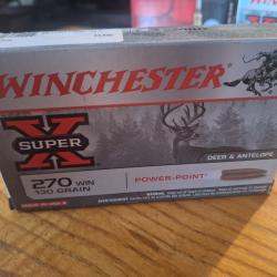 Boîtes de balles winchester super X 130gr 270 win
