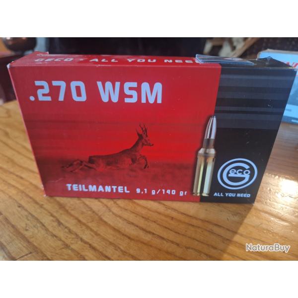 Boite de balles Geco 270 WSM 140gr