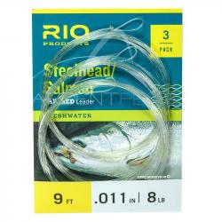 Bas de ligne RIO Steelhead/saumon Glacial/Green (pack de 3) 9´(2,70m) 12lbs