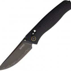 Couteau SRM Medal Lame Acier Laminated 140Cr Manche Black Micarta Ambi-Lock SRM255LMB2