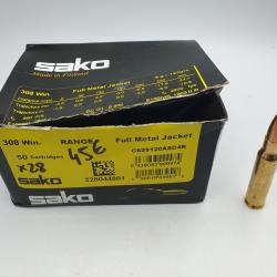 BOITE DE 28 MUNITIONS SAKO CALIBRE 308WIN - FMJ