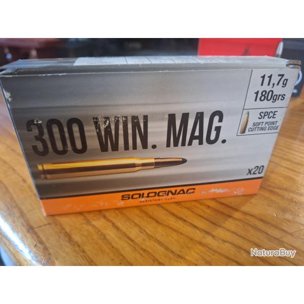 Une bote de balle solognac 300 win mag 180 gr