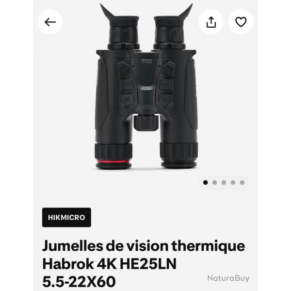 Jumelle de Vision Thermique Habrok 4k HE25LN, 5,5-22x60