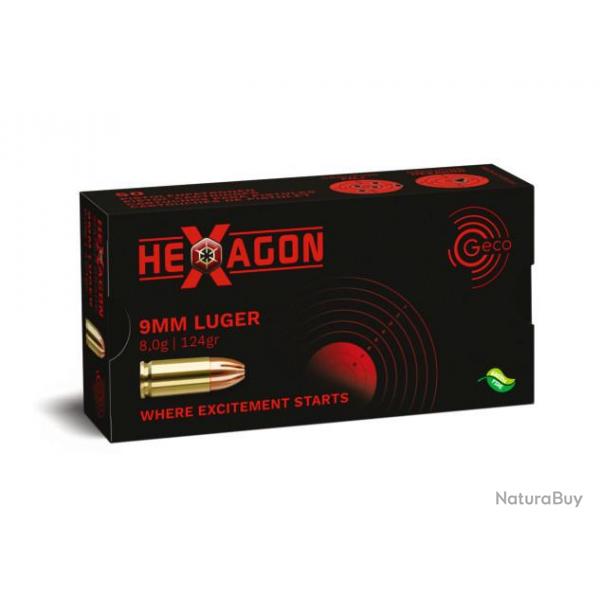 MUNITIONS GECO 9MM LUGER 8.0G 124GR HEXAGON