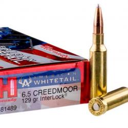 Cartouches HORNADY Calibre 6,5 CREEDMOOR InterLock 129 grs - Boite de 20 unités