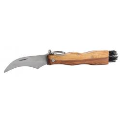 COUTEAU DE CUEILLEUR EN BOIS D'OLIVIER AVEC ANNEAU