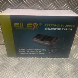 Silex chargeur double batterie 20V lithium pour outils bricolage visseuse perceuse scie cle a choc