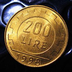 Italie piece de 200 Lires  (generique) 1998 ttb+