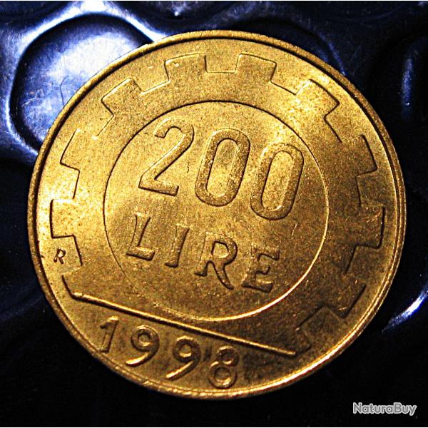 Italie piece de 200 Lires  (generique) 1998 ttb+