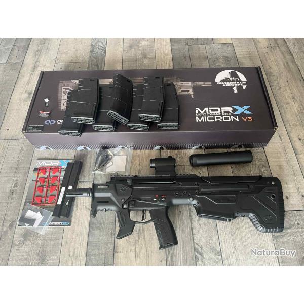 Rplique airsoft AEG  Silverback Mdr-x Micron V3 Aeg Noir Upgrad