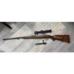 Jolie carabine artisanale allemande 7x57 avec lunette X4
