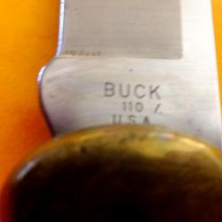COUTEAU PLIANT BUCK 110 CHASSE SAC POLICE ARMEE POCHE AMERIQUE USA PECHE