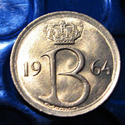 Belgie  piece de 25 centimes 1964  superbe