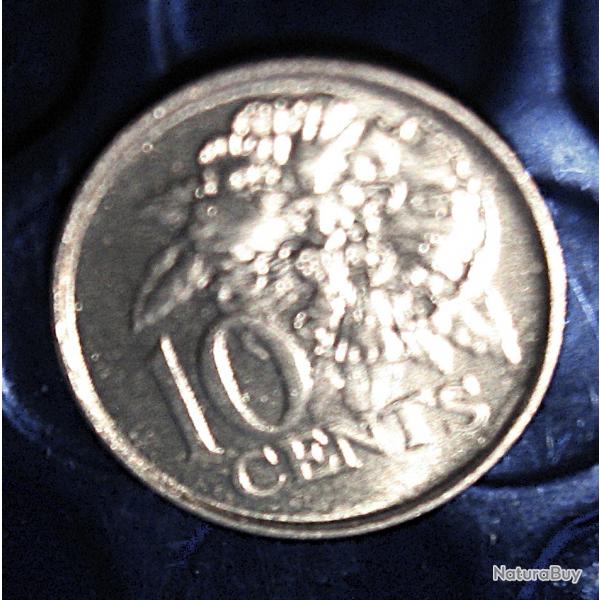 trinidad & tomago piece de 10 cents 2001 superbe