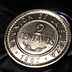 Bolivie piece de 2 centavos  1987  superbe