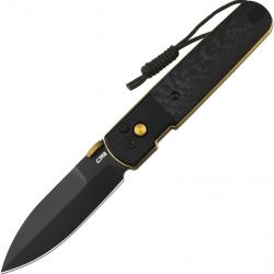 Couteau CJRB Perfect Locust Lame Acier S90V Manche Titane/FCarbone Button Lock Kivt J1951GBCF1