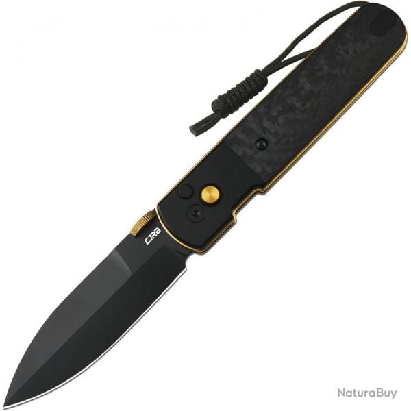 Couteau CJRB Perfect Locust Lame Acier S90V Manche Titane/FCarbone Button Lock Kivt J1951GBCF1