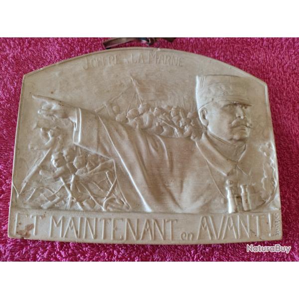 Bas reliefs "Mattei" ,Joffre à la Marne 1914-1918 ww1