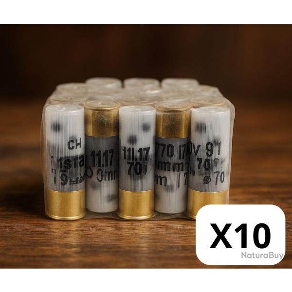 Cartouches Chevrotines Mary Arm 9 gr avec Buffer - Cal.12 x10 boites - 250 cartouches - PROMOTION