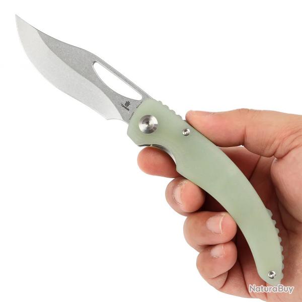 Couteau Tenable Gideon Lame Acier Nitro-V Manche G10 Jade Linerlock Clip T1119A3