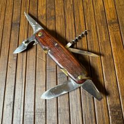 COUTEAU MULTI FONCTION 6 VÉRITABLE ISSARINOX ANNÉES 40 PALISSANDRE