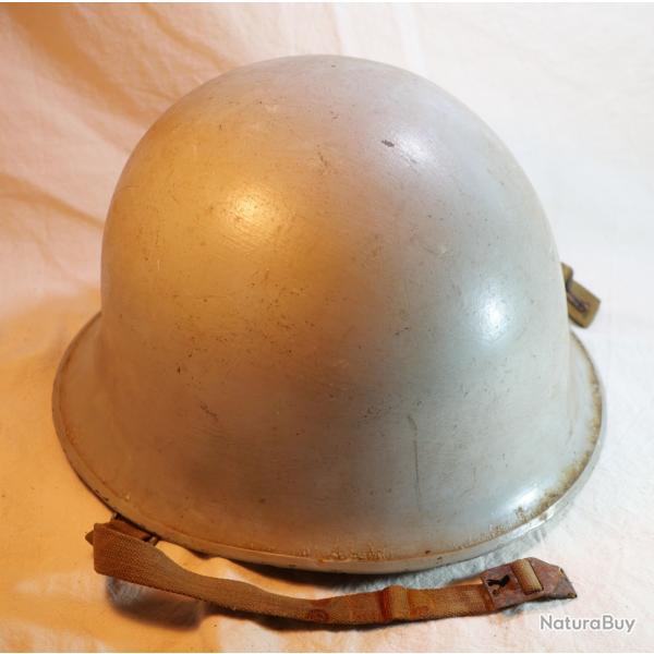 ARMEE FRANCAISE - rare casque lourd modle 1951 peinture Marine TDM DIV25CSQ002