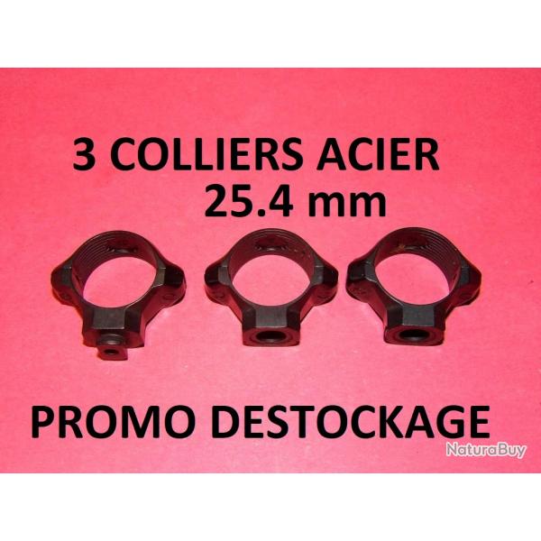lot de 3 colliers acier type eaw burris ??? diamtre 25.4mm  15.00 E - VENDU PAR JEPERCUTE (GE238)