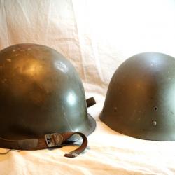 ARMEE FRANCAISE - casque lourd modèle 1951 complet avec son liner  DIV25CSQ004