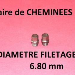 paire de cheminées fusil type LEFAUCHEUX diamètre 6.80mm - VENDU PAR JEPERCUTE (D20N379)