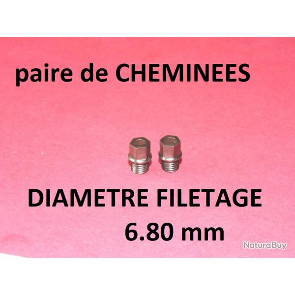 paire de chemines fusil type LEFAUCHEUX diamtre 6.80mm - VENDU PAR JEPERCUTE (D20N379)