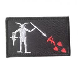 Patch Blackbeard Pirate Edward - Noir - n°2 - Velcro - Livraison gratuite