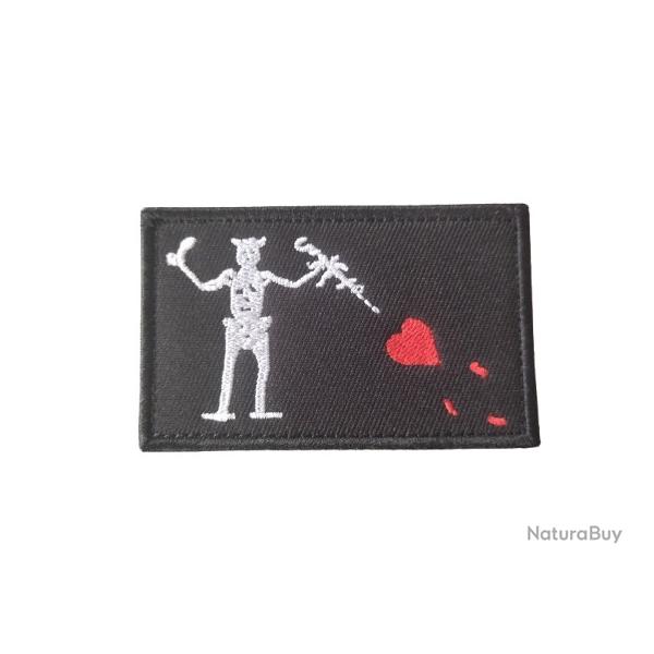 Patch Blackbeard Pirate Edward - Noir - n3 - Velcro - Livraison gratuite