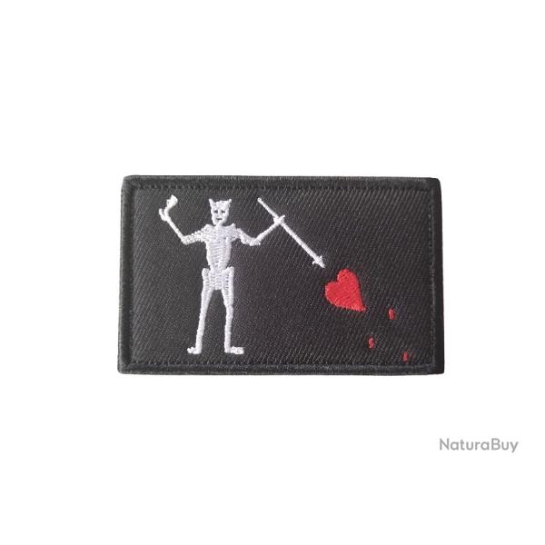Patch Blackbeard Pirate Edward - Noir - n4 - Velcro - Livraison gratuite