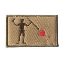 Patch Blackbeard Pirate Edward - Beige - Velcro - Livraison gratuite