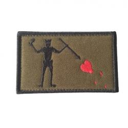 Patch Blackbeard Pirate Edward - Kaki - Velcro - Livraison gratuite