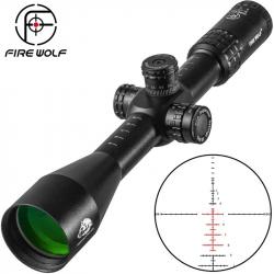 Lunette de Visée Fire Wolf 5-25x50 FFP Optique Tactique Réticule Lumineux Rouge/Vert Chasse 20 MM