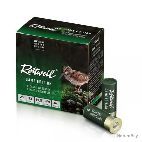 Munitions ROTTWEIL GAME EDITION BECASSE Cal.12/70 34g N9 par 25