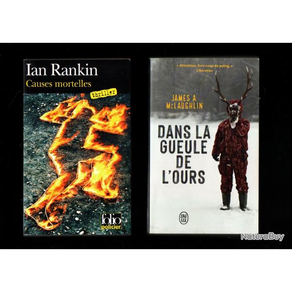 policiers , thriller lot de 8 livres tat neuf