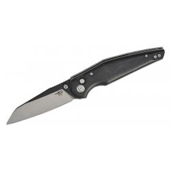 Couteau Bestech Snakebird Lame Acier 14C28N Manche Micarta Black Button Lock KIVT BTKG58B