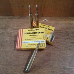 Lot de 4 Boites de 5 balles HOLLAND'S cal 244 H &H mag de collection