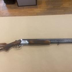 FUSIL SUPERPOSE ESPAGNOL 12/70 DOUBLE DETENTE EXTRACTEUR 1/4 ET 1/1  68cm