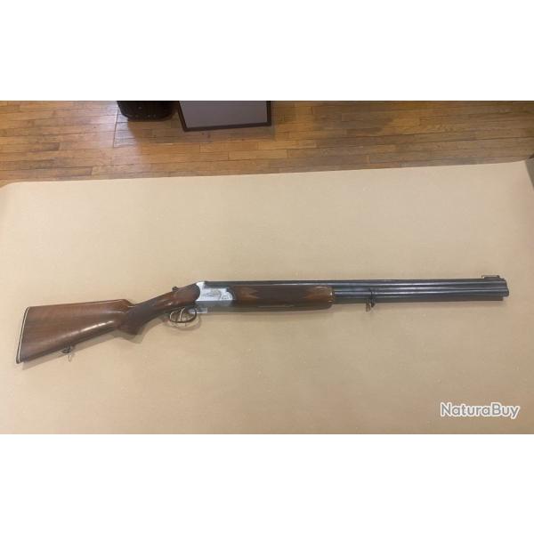 FUSIL SUPERPOSE ESPAGNOL 12/70 DOUBLE DETENTE EXTRACTEUR 1/4 ET 1/1  68cm
