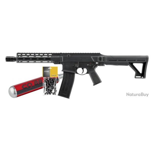 PAck Carabine air comprim noir T4E TC68 cal.68 full auto +100 billes + cor 88gr(2.4705+4.4.1692=