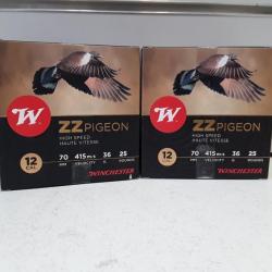 CARTON DE 250 CARTOUCHES WINCHESTER ZZ PIGEONS CAL12 36G BOURRE JUPE