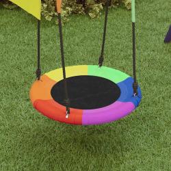 Hamac nid avec des drapeaux multicolores Ø 60 cm, 100 kg en tissu Oxford