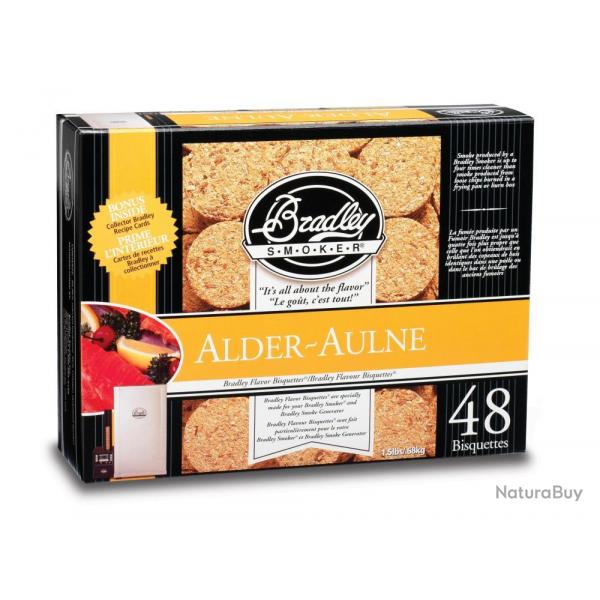 BISQUETTES AULNE X48 - BRADLEY SMOKER